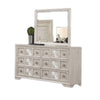 Diaz 5pc Queen Size Bedroom Set | Chest | Dresser Mirror | Light Gray BM333531