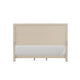 Rozie King Bed with Panel Style Headboard | Metal Legs Light Oak Wood