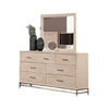 Rozie 4pc Queen Bedroom Set | Beveled Mirror Dresser | Oak Brown Wood BM333534
