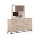 Rozie 5pc Queen Bedroom Set | Chest | Dresser Mirror | Light Oak Brown BM333536