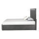 Zoko King Bed | Panel Style Headboard | Chrome | Ash Gray Solid Wood