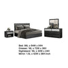 Zoko 4pc Queen Bedroom Set | USB Bedside Table | Ash Gray Wood BM333539