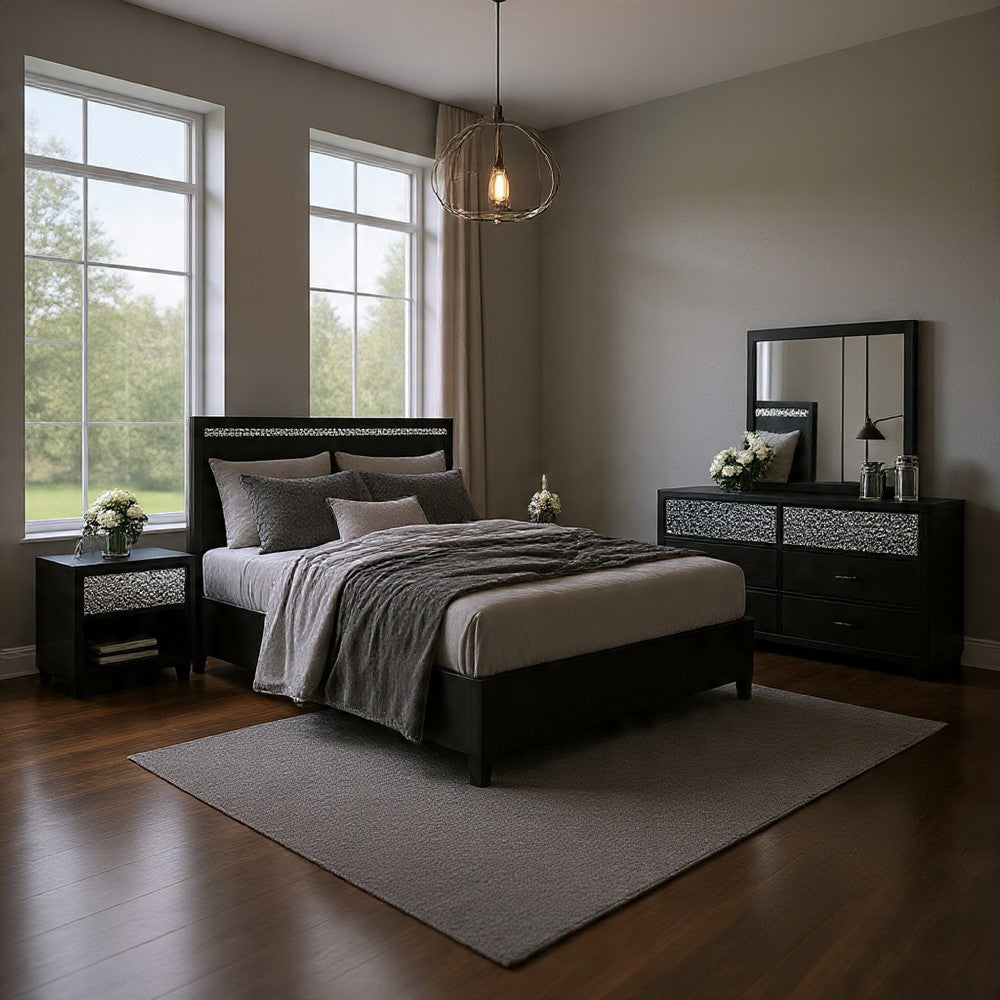 Zoko 4pc Queen Bedroom Set | USB Bedside Table | Ash Gray Wood