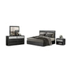 Zoko 4pc Queen Bedroom Set | USB Nightstand | Mirror | Ash Gray Wood BM333540