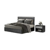 Zoko 4pc Queen Bedroom Set | USB Nightstand | Mirror | Ash Gray Wood BM333540