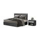 Zoko 4pc Queen Bedroom Set | USB Nightstand | Mirror | Ash Gray Wood