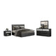 Zoko 4pc Queen Bedroom Set | USB Nightstand | Mirror | Ash Gray Wood