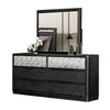 Zoko 5pc Queen Bedroom Set | 2 USB Nightstands | Dresser Mirror | Gray