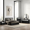 Zoko 5pc Queen Bedroom Set | USB Bedside Table | Mirror | Gray Wood