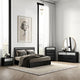 Zoko 5pc Queen Bedroom Set | USB Bedside Table | Mirror | Gray Wood