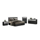 Zoko 5pc Queen Bedroom Set | USB Bedside Table | Mirror | Gray Wood