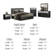 Zoko 5pc Queen Bedroom Set | USB Nightstand | Dresser Mirror Ash Gray