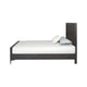 Kaira King Size Bed | Metal Accents | Espresso Brown Solid Rubberwood
