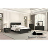 Kaira 4pc Queen Bedroom Set, Dresser Mirror Nightstand, Espresso Brown