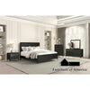 Kaira 5pc Queen Bedroom Set with 2 Nightstands in Espresso Brown Wood 