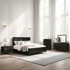 Kaira 5pc Queen Bedroom Set with 2 Nightstands in Espresso Brown Wood
