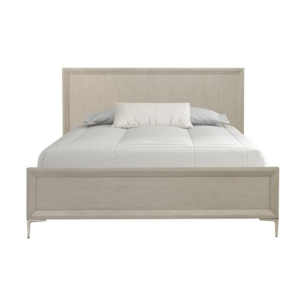 Kaira 5pc Queen Bedroom Set | Chest Dresser Mirror | Natural Oak Brown