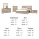 Kaira 5pc Queen Bedroom Set | Chest Dresser Mirror | Natural Oak Brown