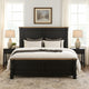 Ginie King Bed | Tall Headboard | Farmhouse Legs Black Oak Brown Oak