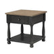 Ginie 5pc Queen Bedroom Set | USB Bedside Table Black Rustic Oak Brown