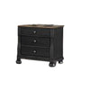 Ginie 5pc Queen Bedroom Set | USB Nightstand | Black Rustic Oak Brown