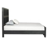 Kizie King Bed | Classic Recessed Panel | Weathered Black Solid Wood