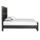 Kizie King Bed | Classic Recessed Panel | Weathered Black Solid Wood