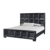 Kizie King Bed | Classic Recessed Panel | Weathered Black Solid Wood