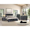 Kizie 5pc Queen Bedroom Set, Rustic Black, Chest, Mirror, Nightstand