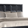 Kizie Queen Bed | Classic Recessed Panel | Weathered Black Solid Wood