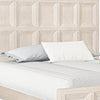 Kizie King Size Bed | Modern Classic Recessed Panels Beige Solid Wood