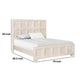 Kizie King Size Bed | Modern Classic Recessed Panels Beige Solid Wood