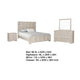 Kizie 4pc Queen Bedroom Set | Nightstand | Dresser Mirror | Beige Wood BM333573