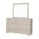 Kizie 4pc Queen Bedroom Set | XL Nightstand | Dresser Mirror | Beige BM333574