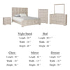 Kizie 5pc Queen Bedroom Set |Nightstand Chest Dresser in Beige Wood BM333577