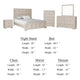 Kizie 5pc Queen Bedroom Set |Nightstand, Chest, Dresser in Beige Wood