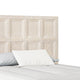 Kizie Queen Size Bed | Modern Classic Recessed Panels | Beige Wood