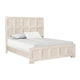 Kizie Queen Size Bed | Modern Classic Recessed Panels | Beige Wood