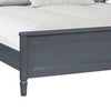 Alta King Size Bed | Classic French Design | Malta Blue Solid Wood