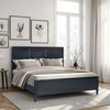 Alta King Size Bed | Classic French Design | Malta Blue Solid Wood
