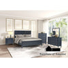 Alta 4pc Queen Bedroom Set, Nightstand, Dresser, Malta Blue Solid Wood