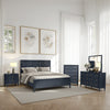 Alta 5pc Queen Bedroom Set | 2 Nightstands | Dresser Mirror | Blue