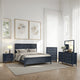 Alta 5pc Queen Bedroom Set | 2 Nightstands | Dresser Mirror | Blue