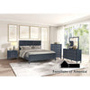 Alta 5pc Queen Bedroom Set | Nightstand Chest Dresser Mirror | Blue