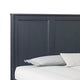 Alta Queen Size Bed | Classic French Design | Malta Blue Solid Wood