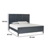 Alta Queen Size Bed | Classic French Design | Malta Blue Solid Wood