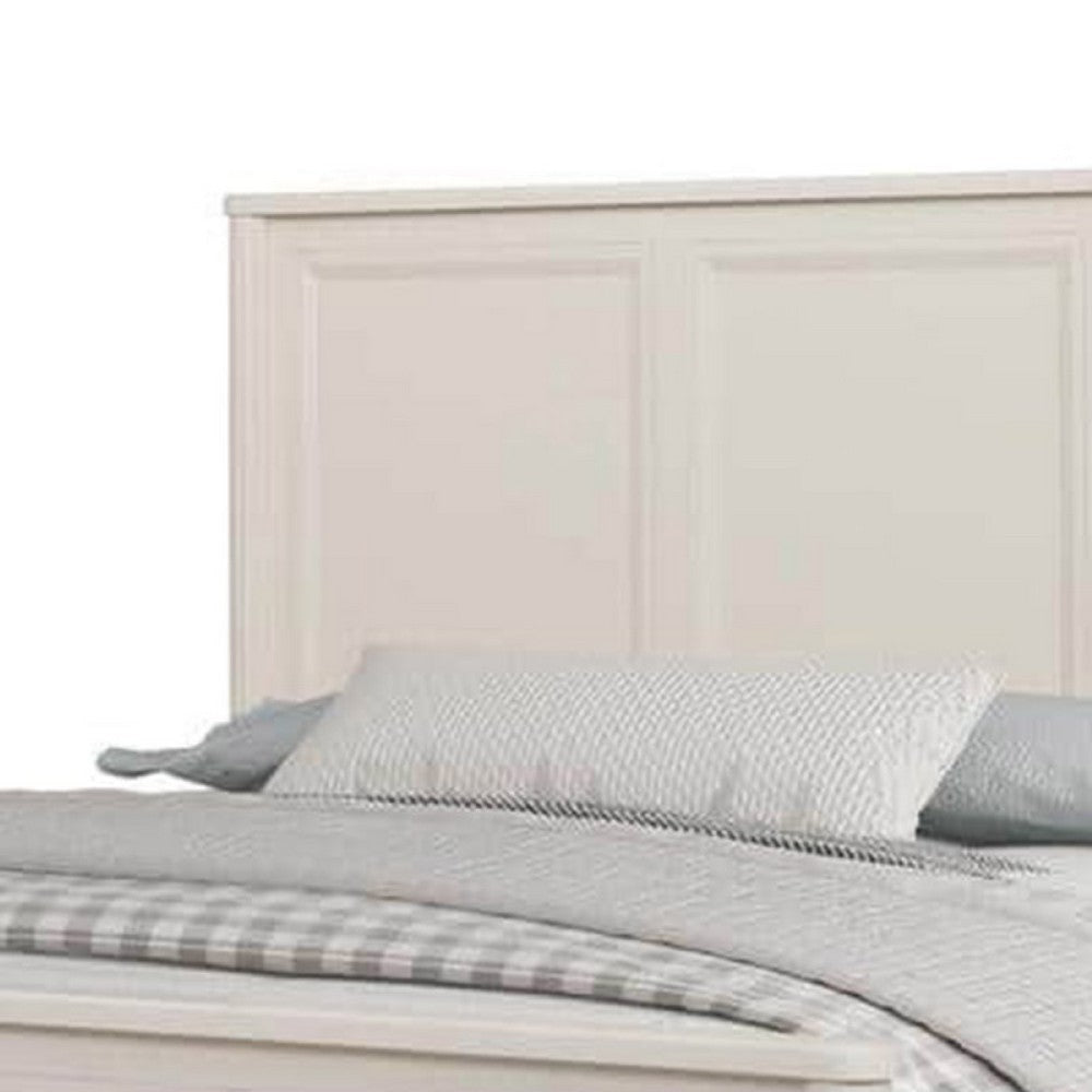 Alta King Size Bed | Classic French Design | White Solid Wood Frame