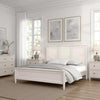 Alta King Size Bed | Classic French Design | White Solid Wood Frame