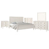 Alta 5pc Queen Bedroom Set | Nightstand Chest Dresser Mirror | White