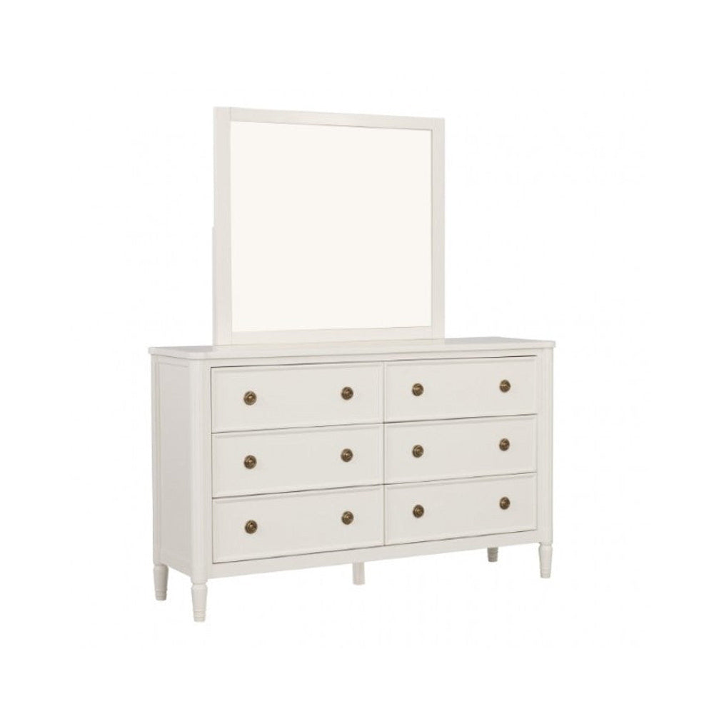 Alta 5pc Queen Bedroom Set | Nightstand Chest Dresser Mirror | White